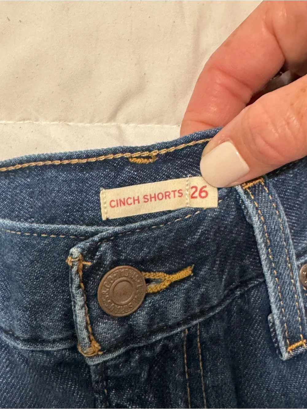 Levi’s Cinch shorts Women's Dark Blue Denim Jean Shorts